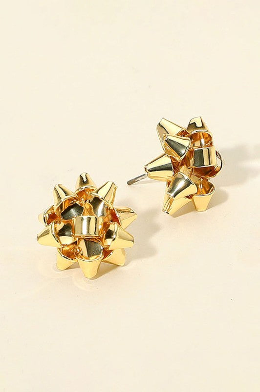 Bow Stud Earrings - 4 COLORS
