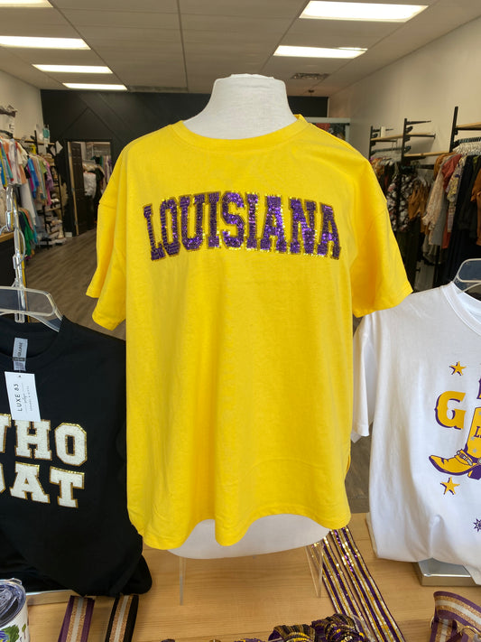 Sequin "LOUISIANA" Tee