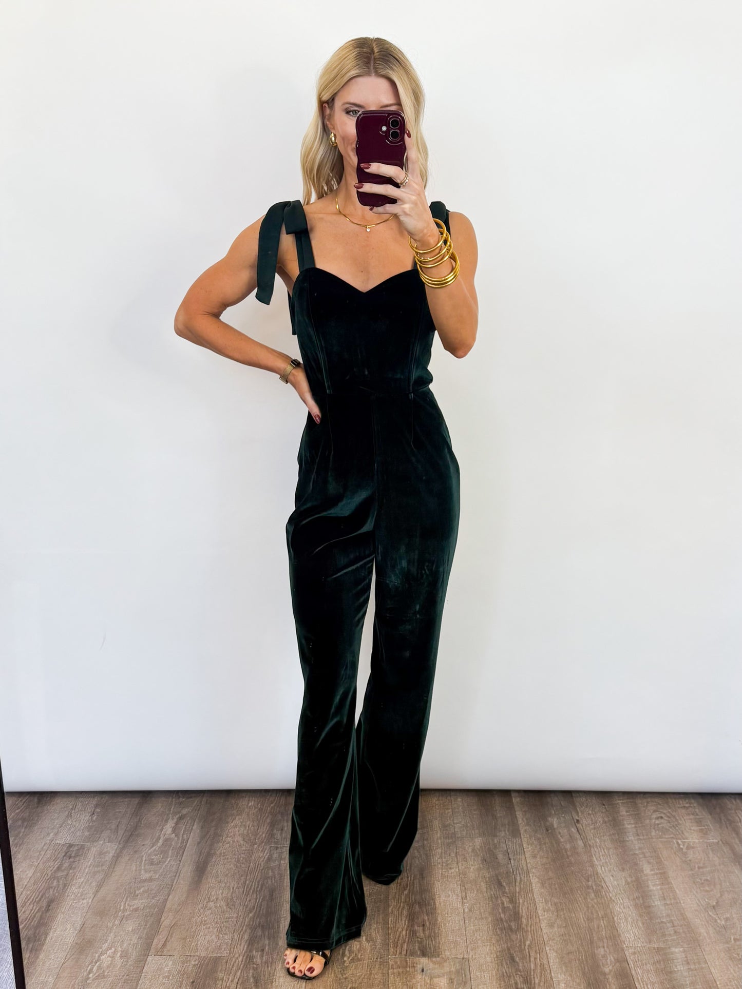 Holiday Elegance Velvet Jumpsuit