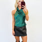 The Evergreen Satin Halter