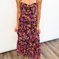 Midnight Bloom Ruffle Dress