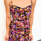 Midnight Bloom Ruffle Dress