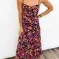 Midnight Bloom Ruffle Dress