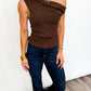 Cocoa Twist Knit Top