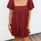 Rustic Charm Smocked Mini Dress