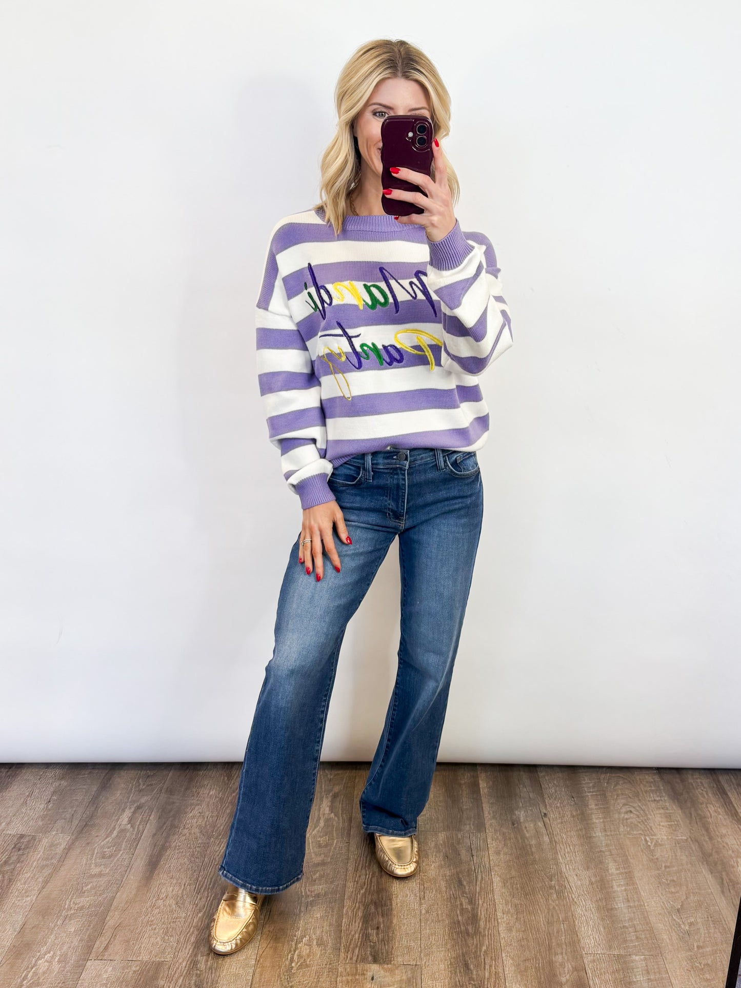Mardi Party Stripe Sweater