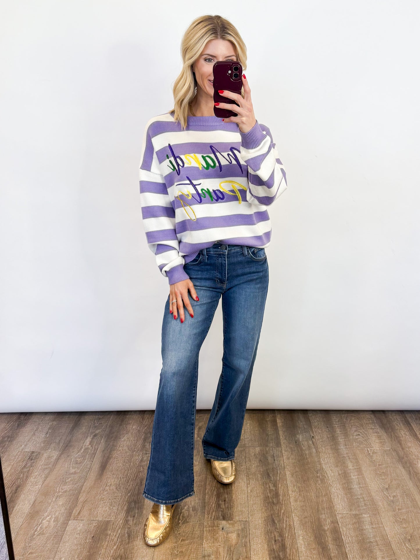 Mardi Party Stripe Sweater
