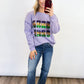 Mardi Gras Sequin Knit Sweater