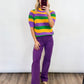 Mardi Gras SS Knit Sweater