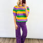 Mardi Gras SS Knit Sweater