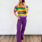 Mardi Gras SS Knit Sweater