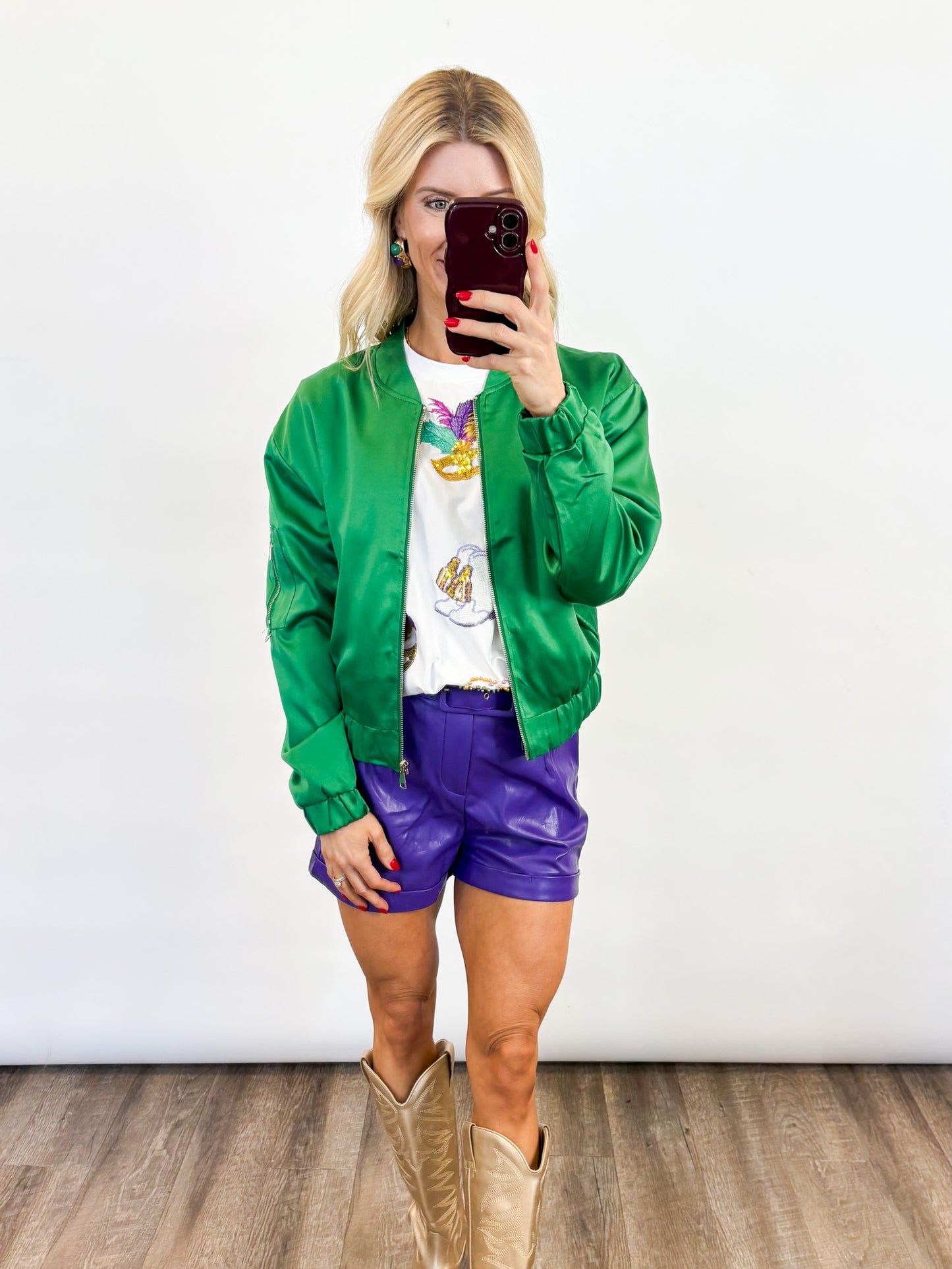 Mardi Gras Bomber Jacket - 2 Colors