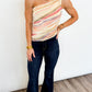 Sunset Striped One Shoulder Top