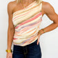 Sunset Striped One Shoulder Top