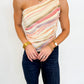 Sunset Striped One Shoulder Top