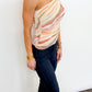 Sunset Striped One Shoulder Top