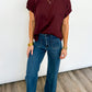 Gathered Edge Tee - 2 COLORS
