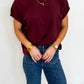 Gathered Edge Tee - 2 COLORS