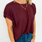 Gathered Edge Tee - 2 COLORS