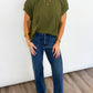 Gathered Edge Tee - 2 COLORS