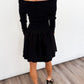 Twilight Aura Off-The-Shoulder Knit Dress