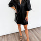Midnight Edge Faux Leather Dress