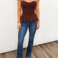 Sweetheart Ribbed Peplum Top - 2 COLORS