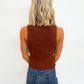 Cozy Mock Neck Tank - Brown