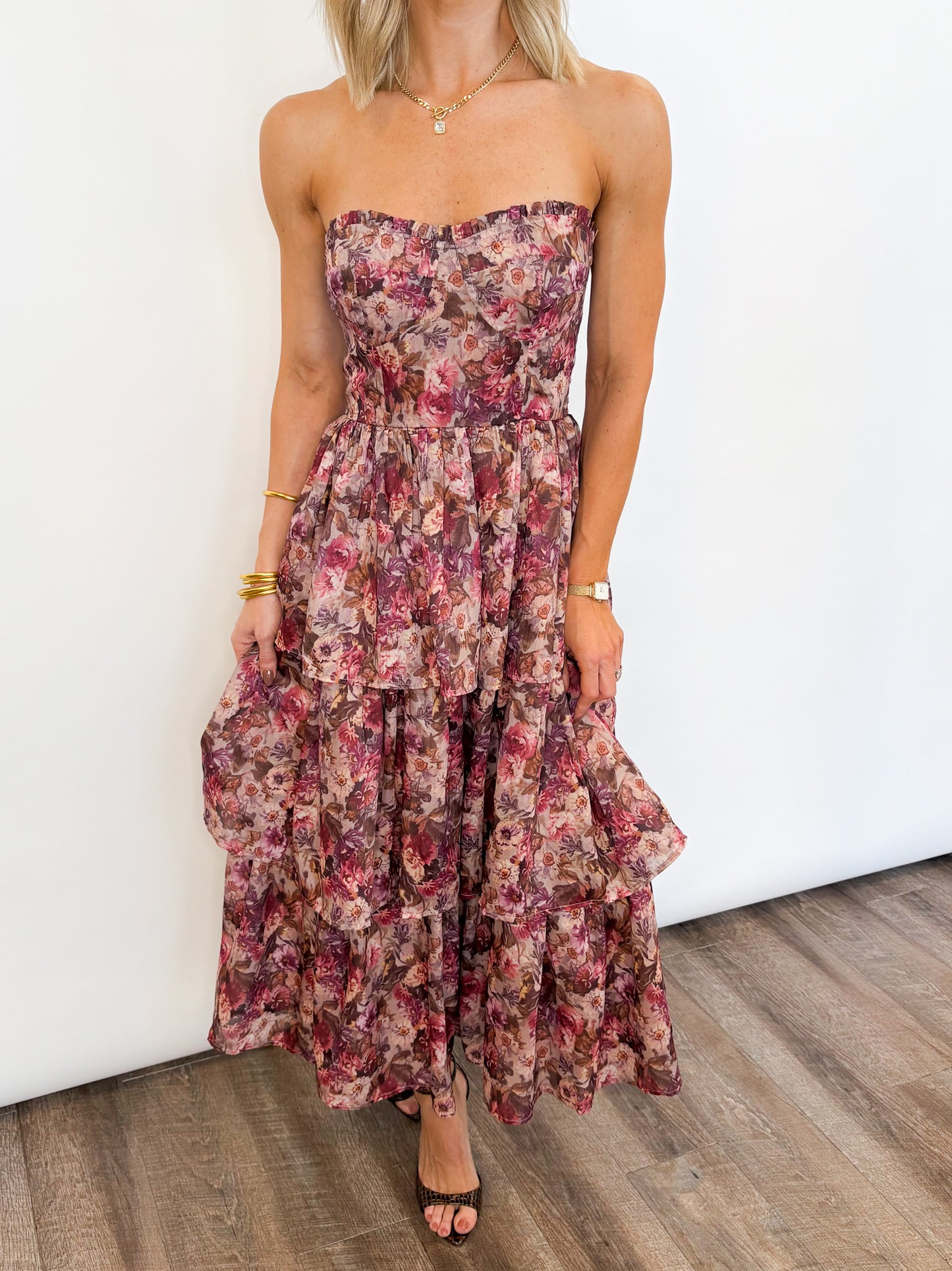 Rosewood Bloom Midi Dress