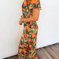 Autumn Glow Floral Maxi Dress