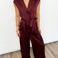 Cabernet Tie-Waist Jumpsuit
