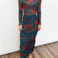 Midnight Bloom Mesh Maxi Dress
