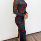 Midnight Bloom Mesh Maxi Dress