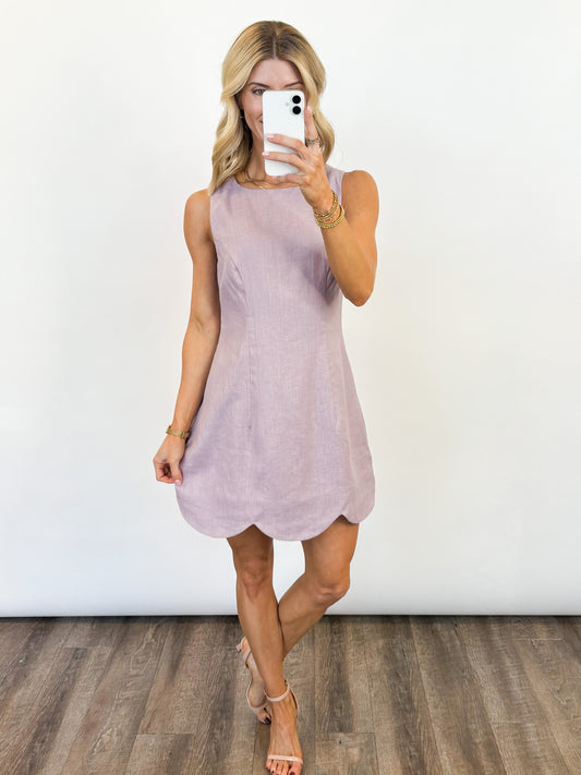 Soft Bloom Scalloped Dress