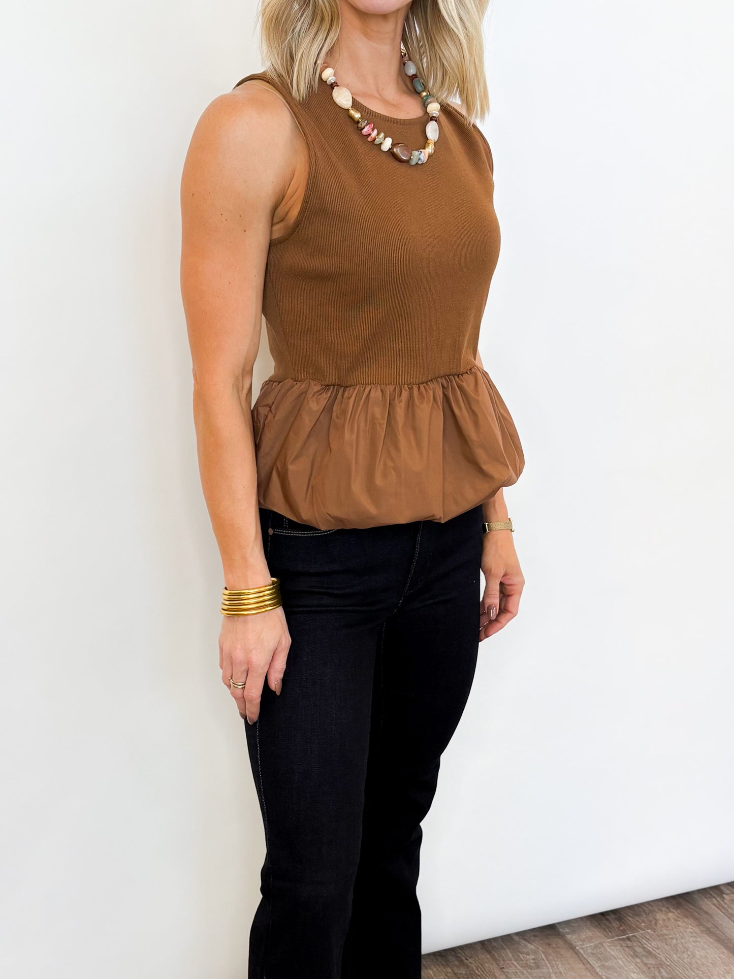 The Bubble Hem Tank - 2 COLORS