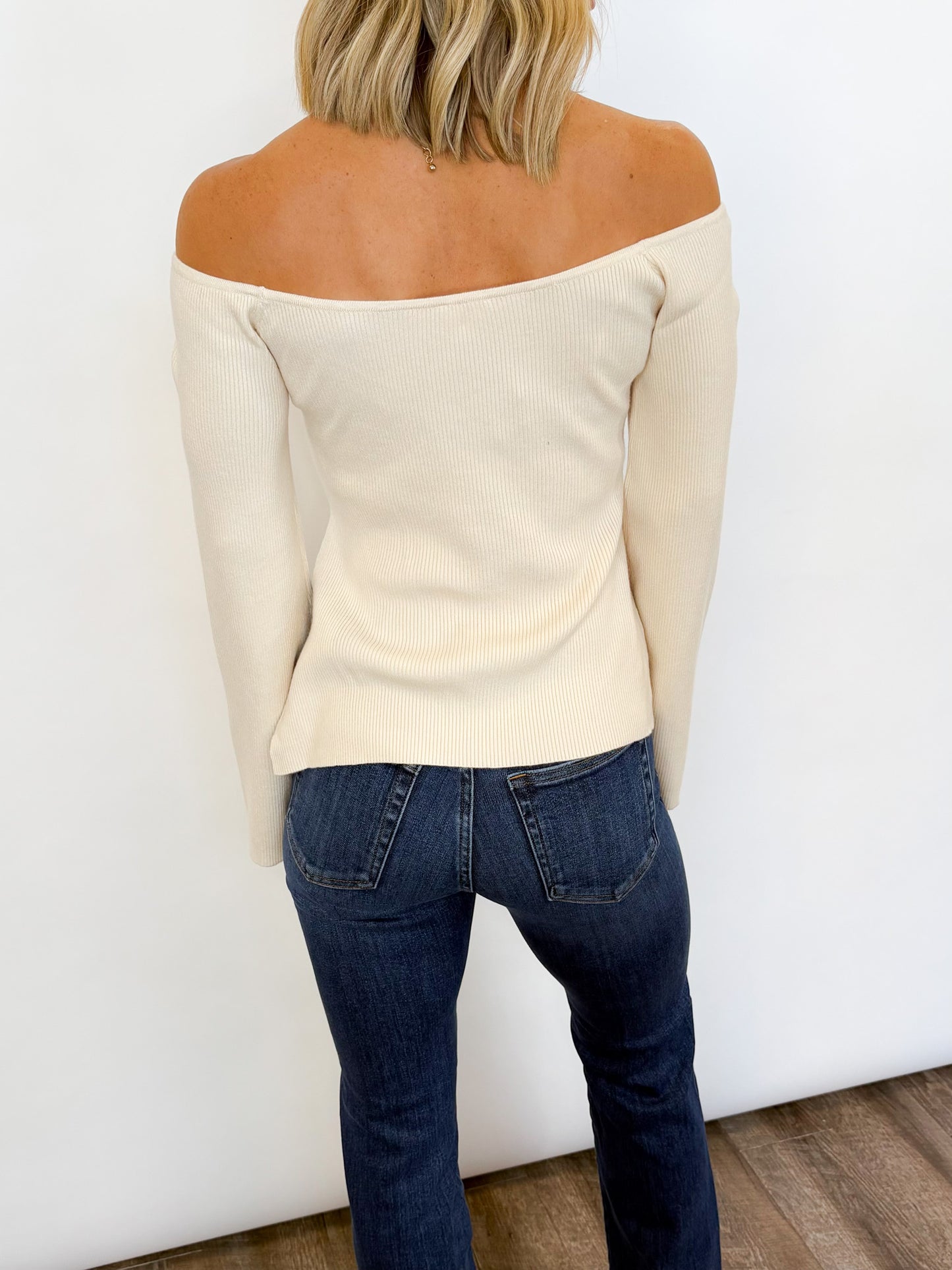 Ivory Twist Knit Top