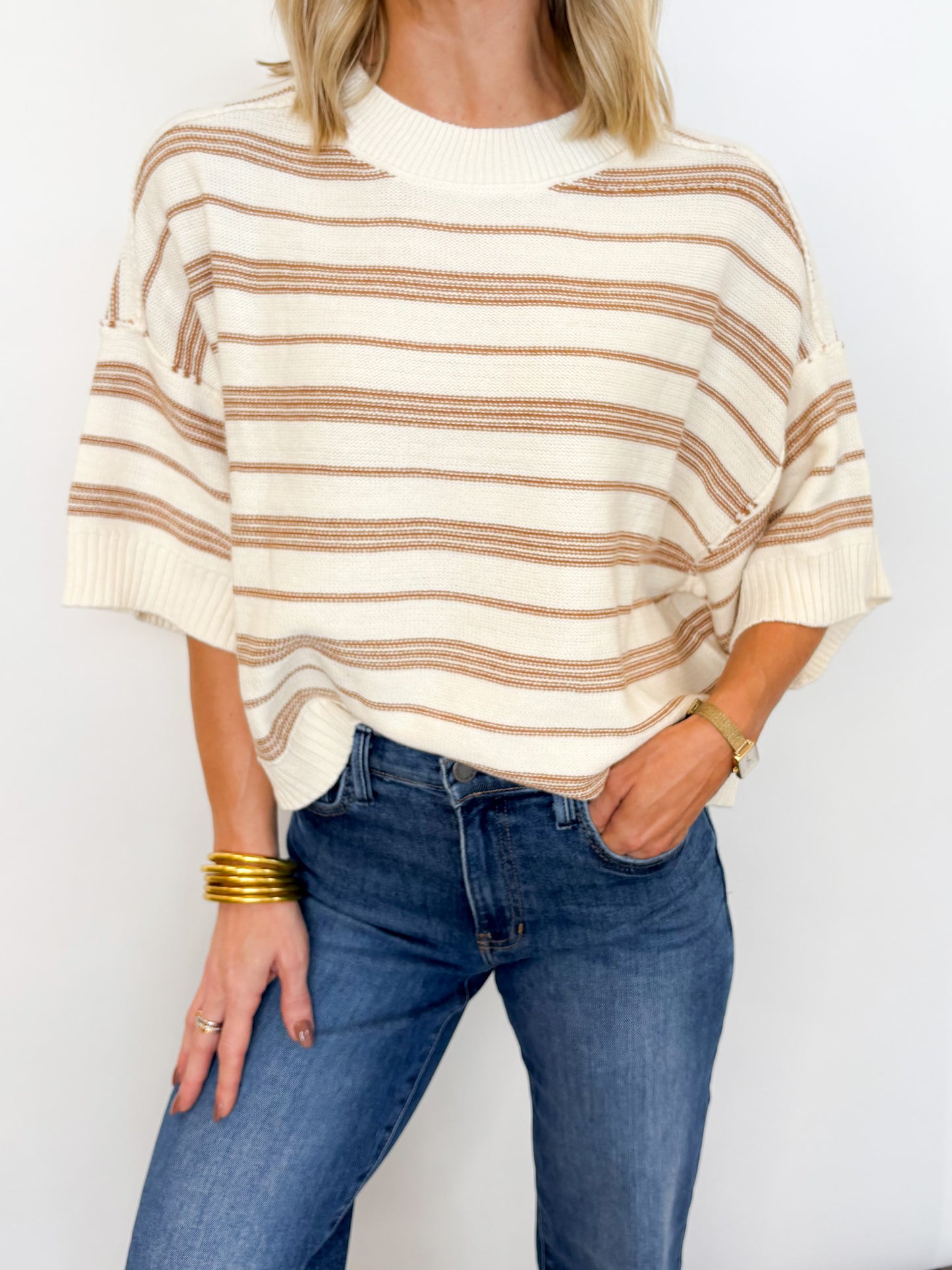 Striped Ease Knit Sweater