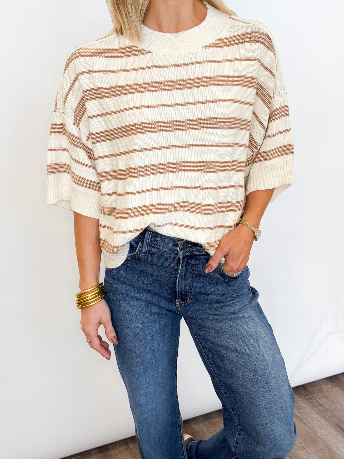 Striped Ease Knit Sweater