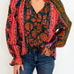 Boho Bloom Button-Up Blouse