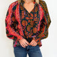 Boho Bloom Button-Up Blouse
