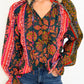 Boho Bloom Button-Up Blouse