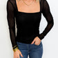 Midnight Mesh Ruched Top