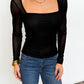 Midnight Mesh Ruched Top