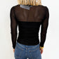 Midnight Mesh Ruched Top