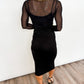 The Shannon Mesh Midi Dress