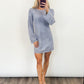 Sky Bloom Knit Mini Dress