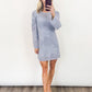 Sky Bloom Knit Mini Dress