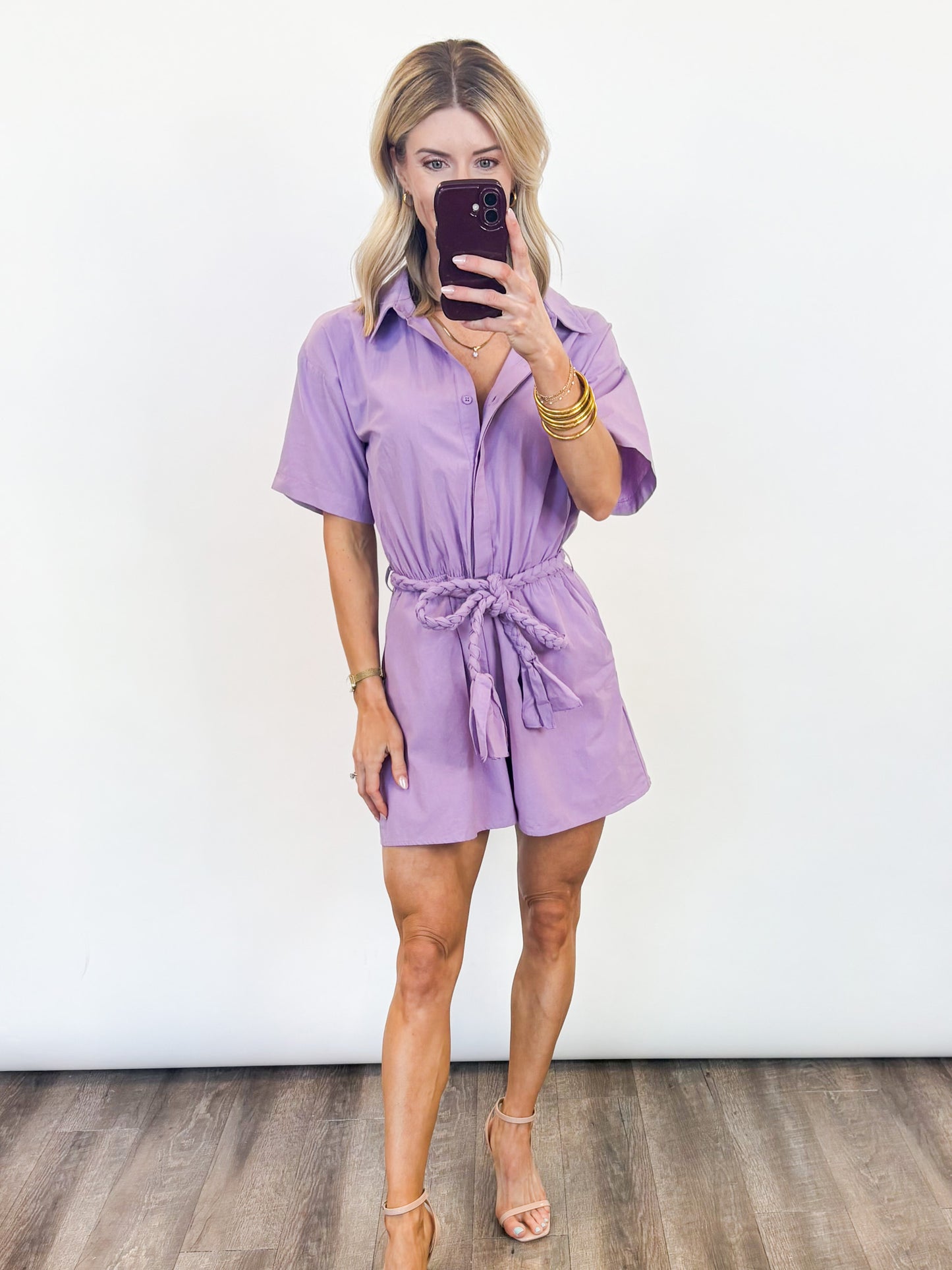 Lilac Lane Tie-Waist Romper
