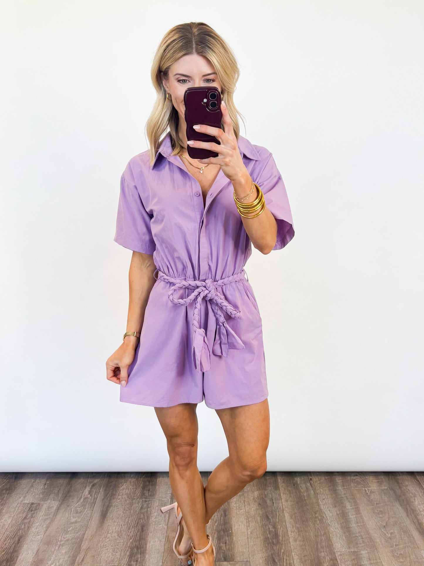 Lilac Lane Tie-Waist Romper