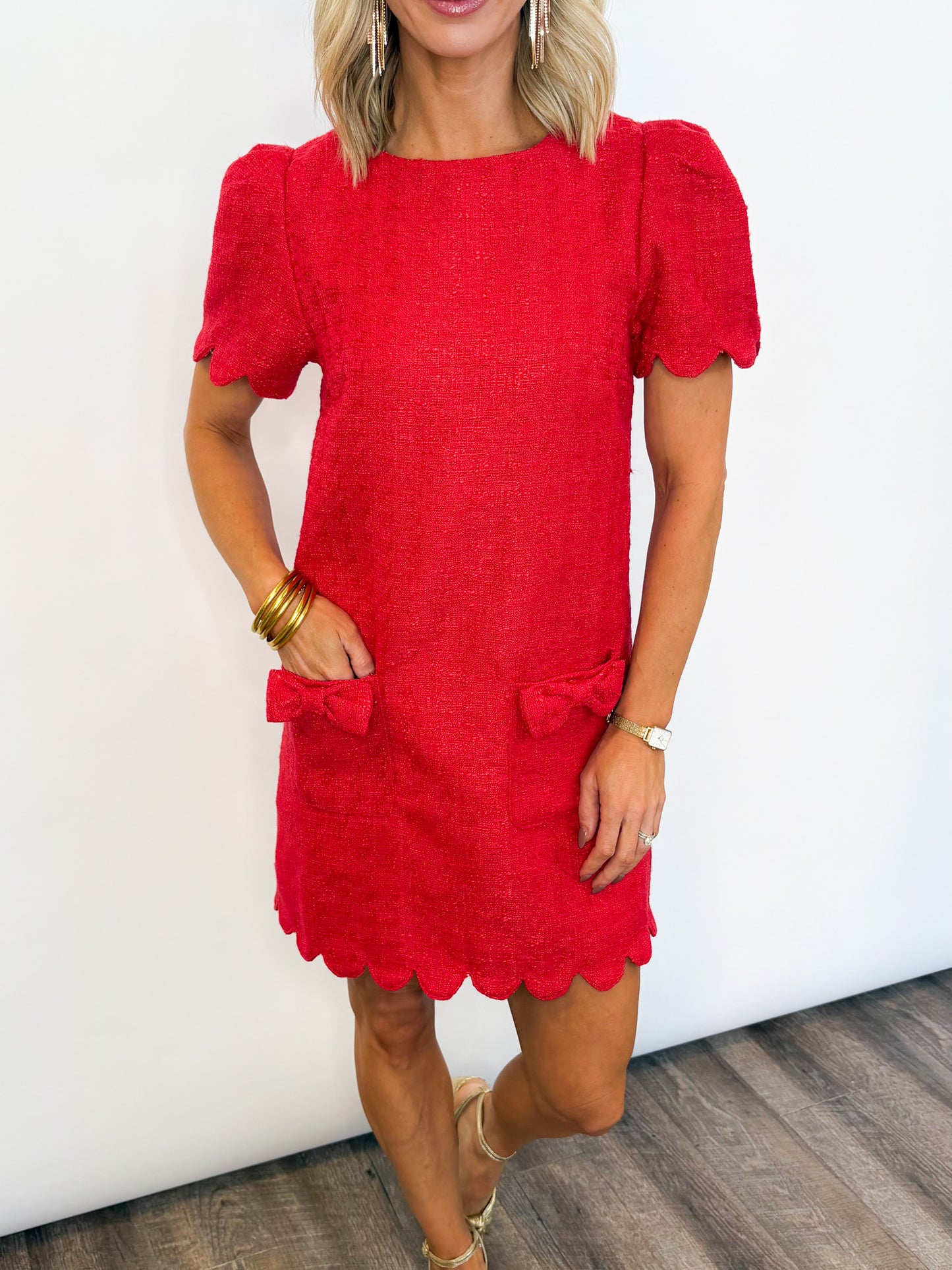 Merry Moments Tweed Dress